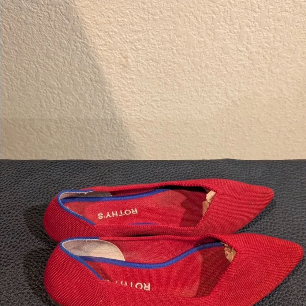 NWT Rothy's Vibrant Red Pointed Flats size 7 - Picture 2 of 4